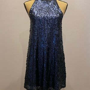 Sequin Navy Blue Dress